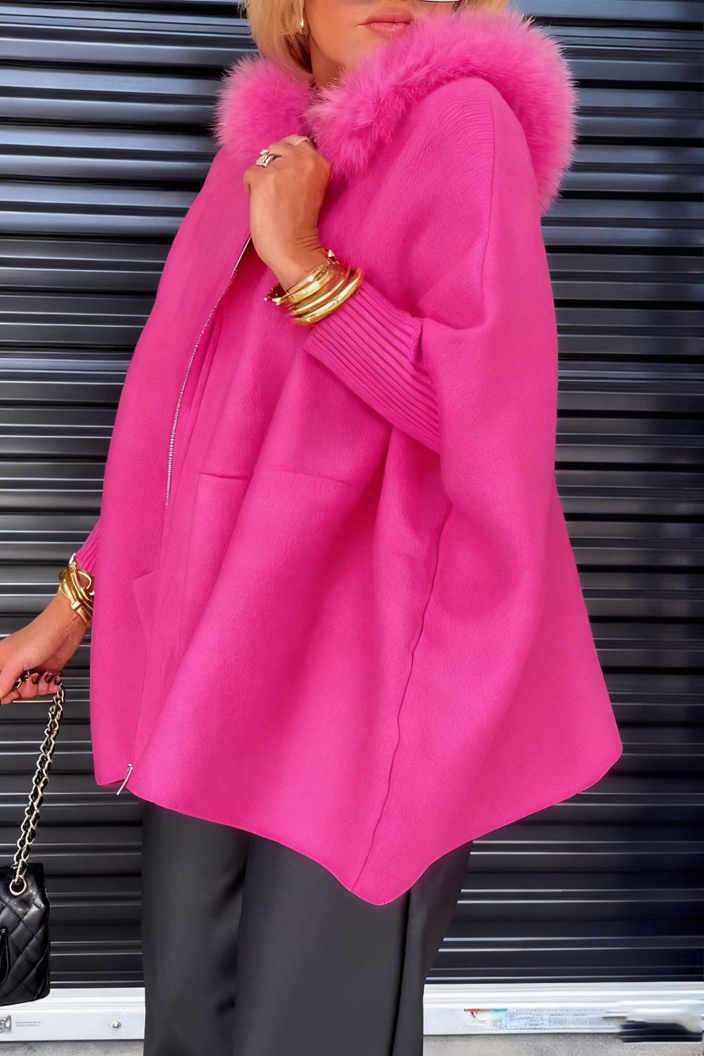 Isendria - Elegant Casual Hooded Coat