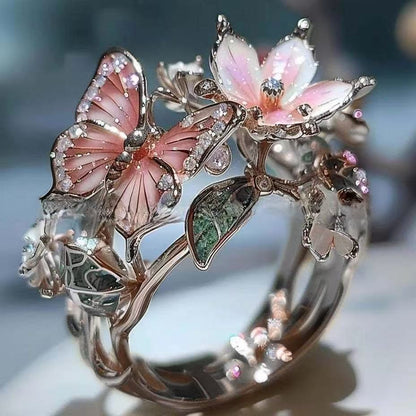 Faylinn - Floral Butterfly Ring