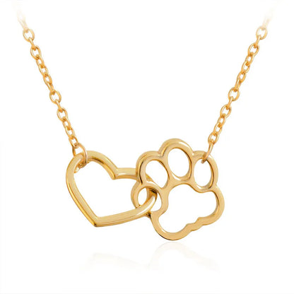Christiana - Paw Print Pendant Necklace