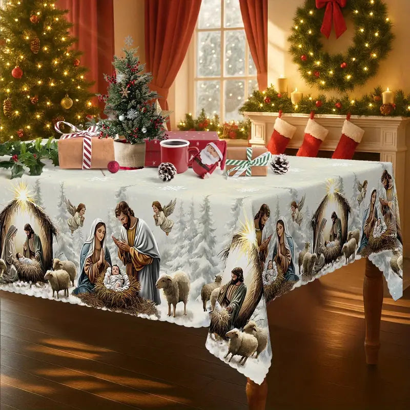 Paisley - Christmas Nativity Tablecloth
