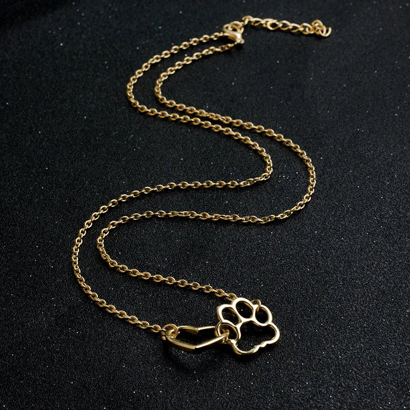 Christiana - Paw Print Pendant Necklace