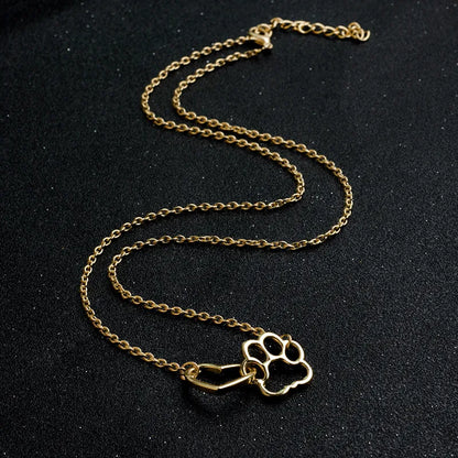 Christiana - Paw Print Pendant Necklace