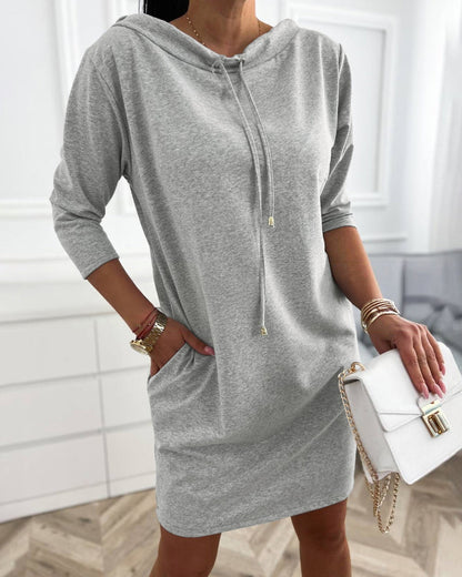 Leolia - Stylish Casual Hoodie Dress