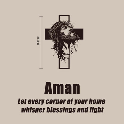 Cyras - Jesus Cross Metal Wall Art