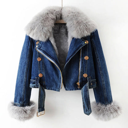 Fayana - Stylish Casual Denim Coat