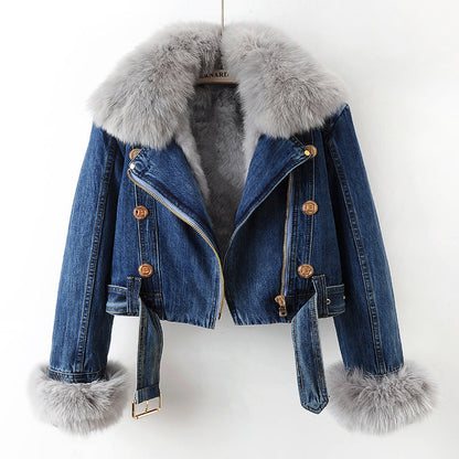 Fayana - Stylish Casual Denim Coat