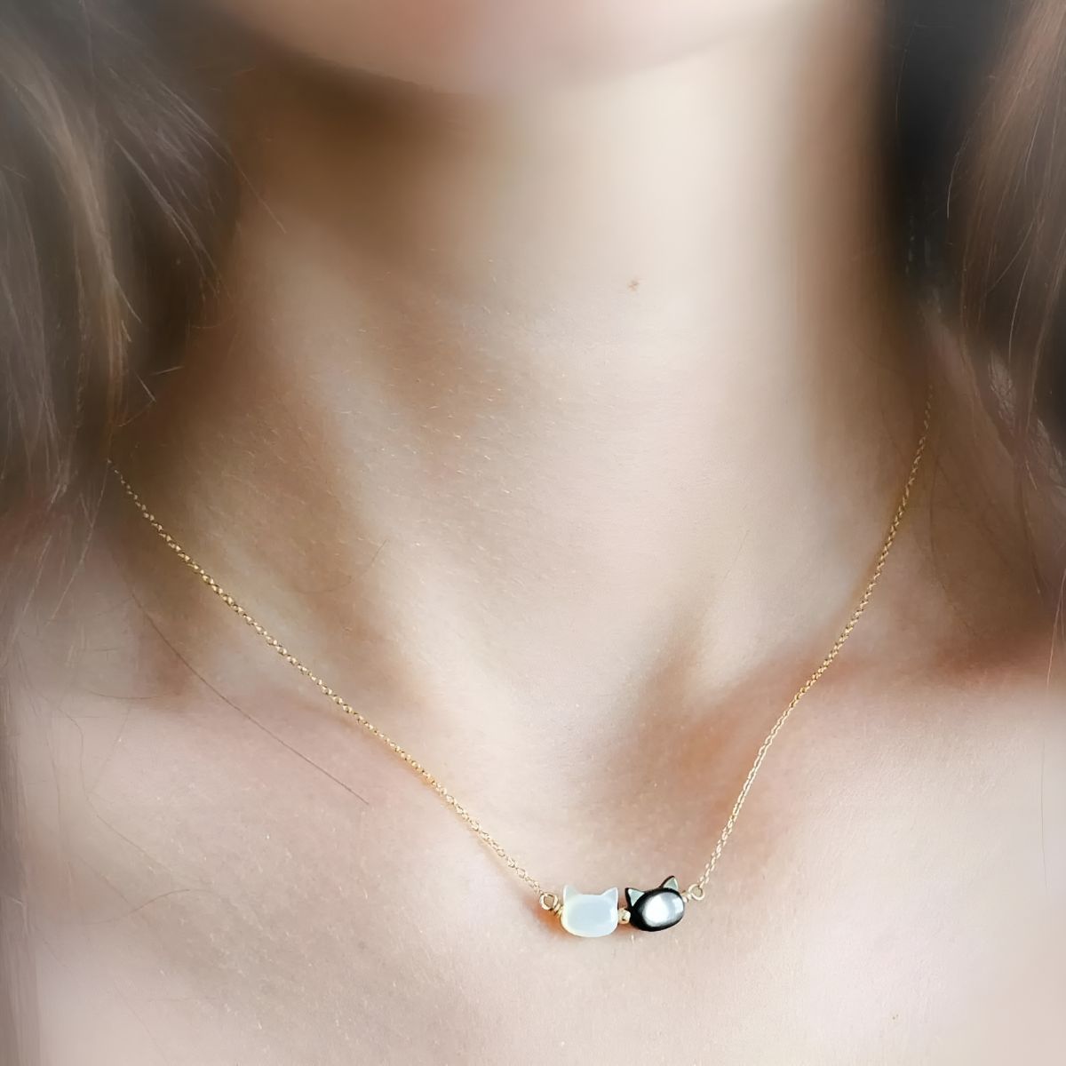 Elarina - Minimalist Cat Pendant Necklace
