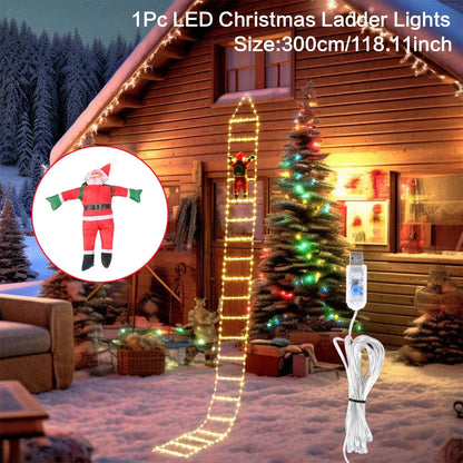 Clorissa - LED Santa Ladder Lights