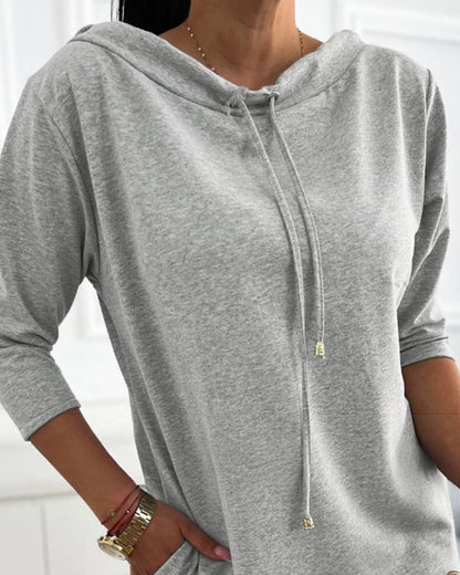 Leolia - Stylish Casual Hoodie Dress