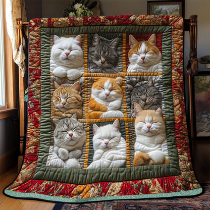 Alarice - Cat Pattern Quilt Blanket