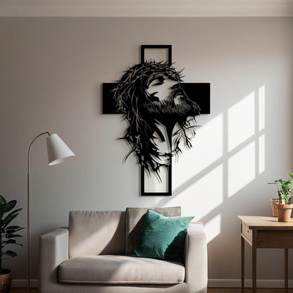 Cyras - Jesus Cross Metal Wall Art