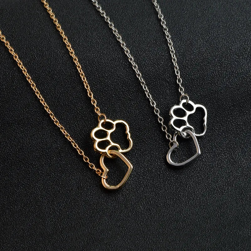 Christiana - Paw Print Pendant Necklace