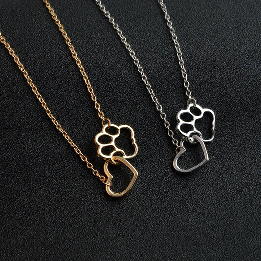 Christiana - Paw Print Pendant Necklace