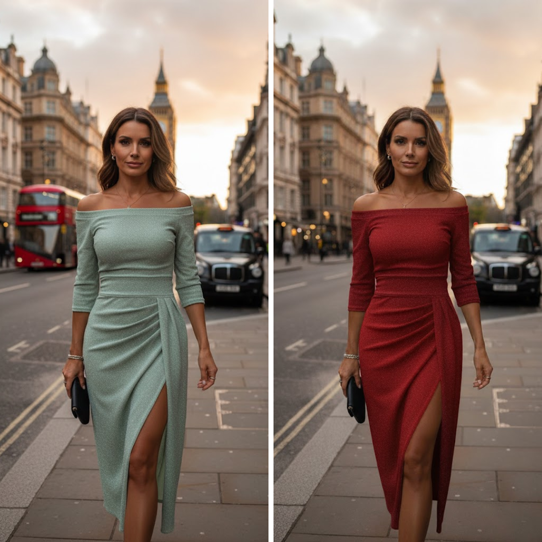 Evalora - Elegant Casual Midi Dress