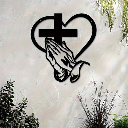 Clariel - Scripture Cross Metal Wall Art