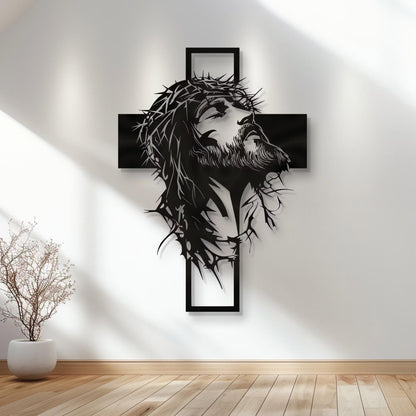 Cyras - Jesus Cross Metal Wall Art