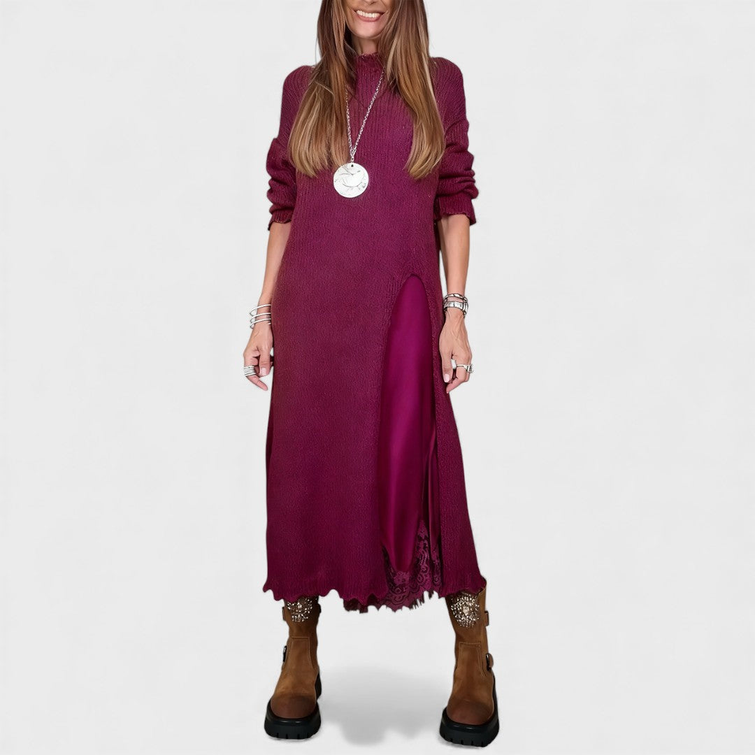 Abalyn - Stylish Casual Midi Dress